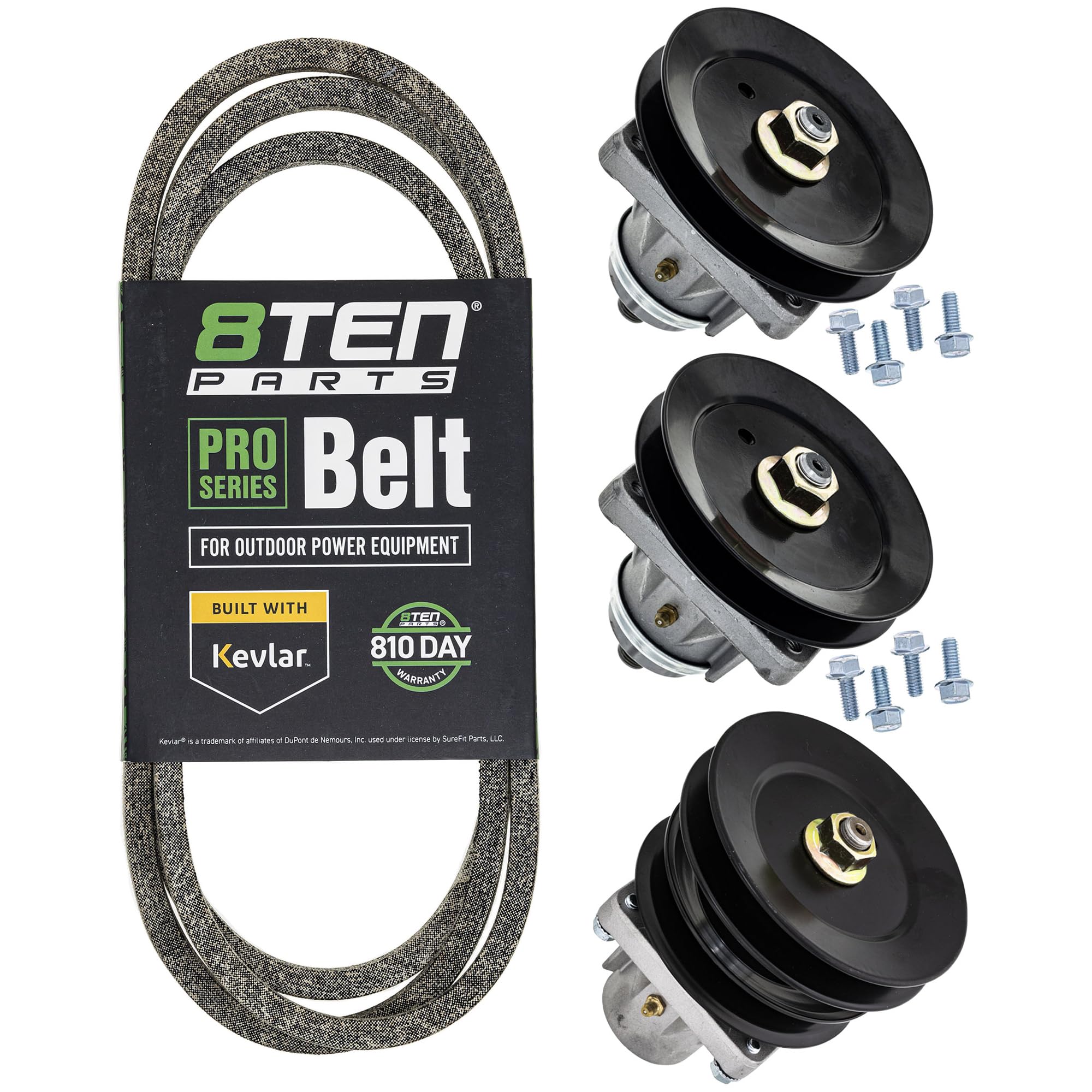 Amazon.com : 8TEN Spindle Belt Kit Set Combo for 46 inch Deck MTD